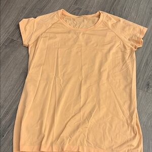 Peach Lululemon swiftly tech short sleeve